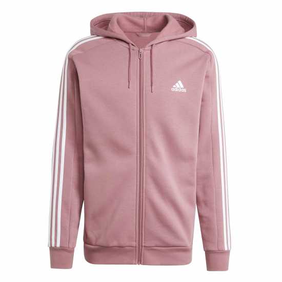 Adidas Fleece 3-Stripes Full-Zip Hoodie Mens Бордово 