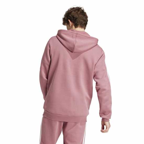 Adidas Fleece 3-Stripes Full-Zip Hoodie Mens Бордово 