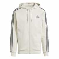 Adidas Fleece 3-Stripes Full-Zip Hoodie Mens Alumina 