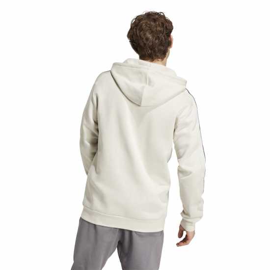 Adidas Fleece 3-Stripes Full-Zip Hoodie Mens Alumina 