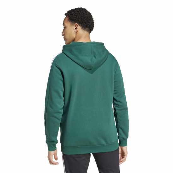 Adidas Fleece 3-Stripes Full-Zip Hoodie Mens Зелено 