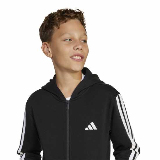 Adidas 3-Stripes Hoodie Kids Черно/Бяло Детски суитчъри и блузи с качулки