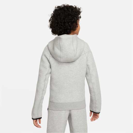 Nike Sportswear Tech Fleece Big Kids'  Full-Zip Hoodie Grey/Black Детски суитчъри и блузи с качулки