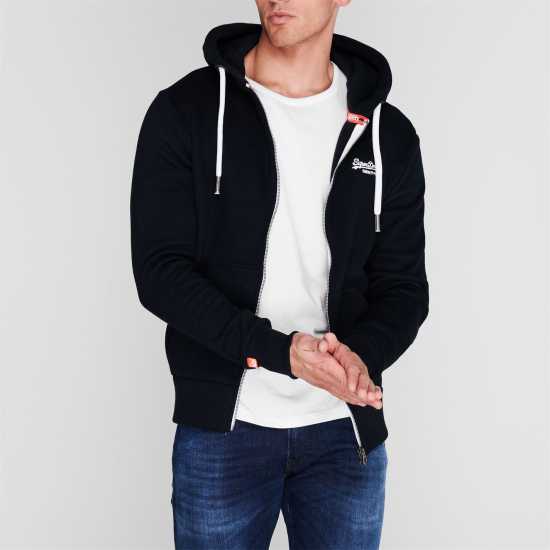 Superdry Basic Zip Hoodie Морска синьо 98T 