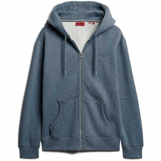 Superdry Basic Zip Hoodie Синьо камък 