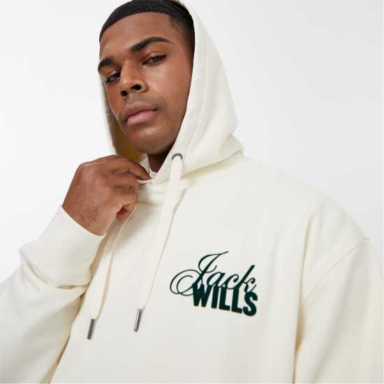 Jack Wills Vintage Hoodie Крем Мъжки суитчъри и блузи с качулки