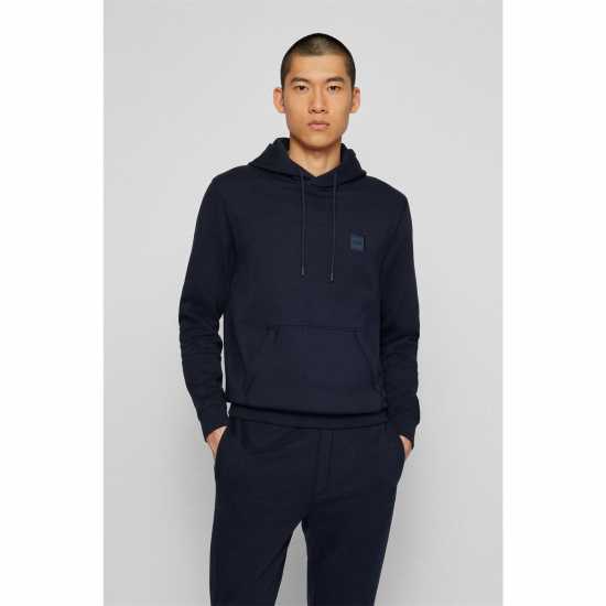 Hugo Boss Boss Wetalk Logo Patch Hoodie Нави 404 Mens Big and Tall