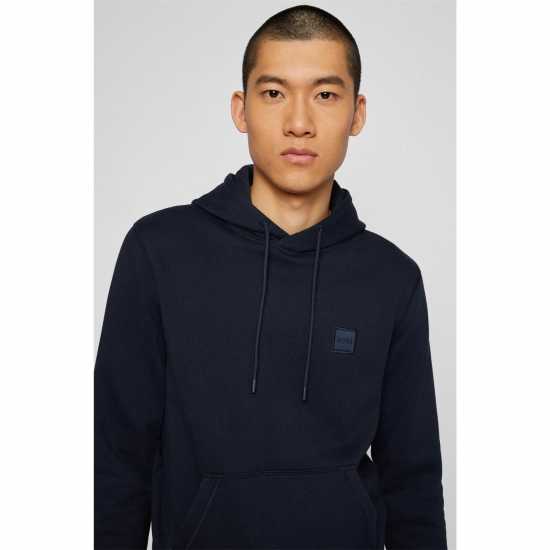 Hugo Boss Boss Wetalk Logo Patch Hoodie Нави 404 Mens Big and Tall