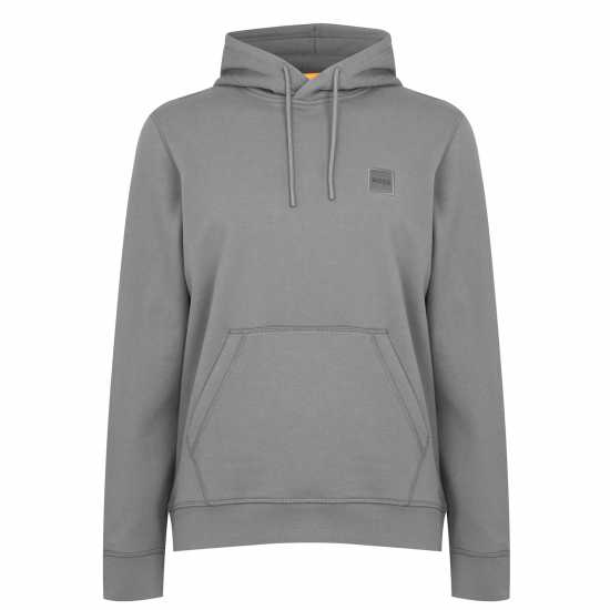 Hugo Boss Boss Wetalk Logo Patch Hoodie Угъл 029 Mens Big and Tall