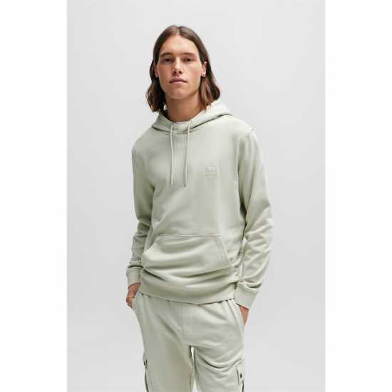 Hugo Boss Boss Wetalk Logo Patch Hoodie Светло бежово 271 Mens Big and Tall