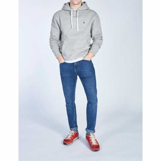 Jack Wills Pheasant Logo Hoodie Сив марл Мъжки суитчъри и блузи с качулки