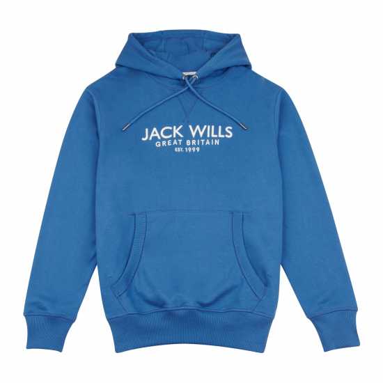 Jack Wills Batsford Graphic Logo Hoodie True Navy Мъжки суитчъри и блузи с качулки