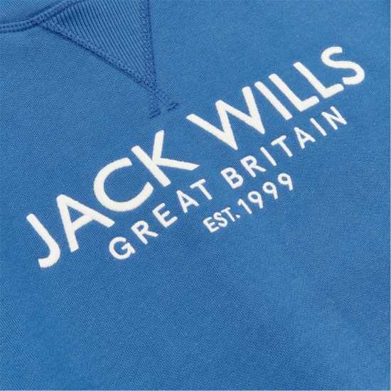 Jack Wills Batsford Graphic Logo Hoodie True Navy Мъжки суитчъри и блузи с качулки