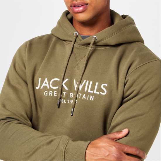 Jack Wills Batsford Graphic Logo Hoodie Лист 