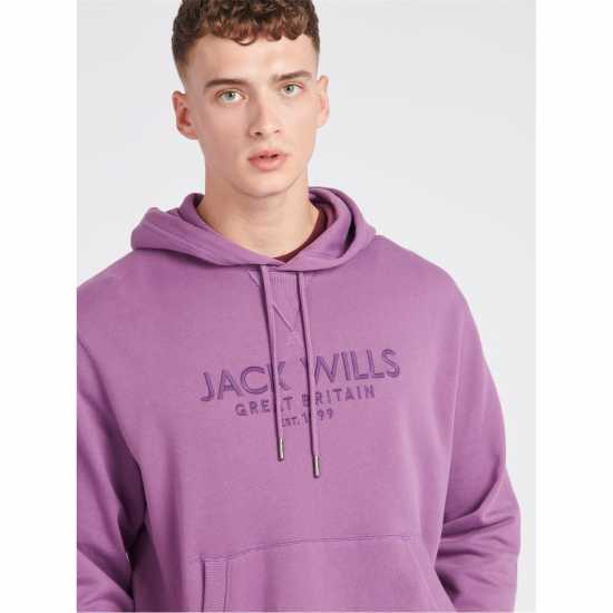 Jack Wills Batsford Graphic Logo Hoodie Chinese Violt Мъжки суитчъри и блузи с качулки