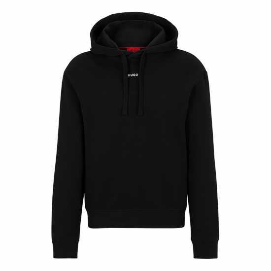 Hugo Boss Hugo Relaxed-Fit Hoodie With Logo Print Черно Мъжки суитчъри и блузи с качулки