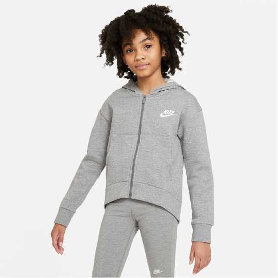 Nike Sportswear Club Fleece Big Kids' (Girls') Full-Zip Hoodie  