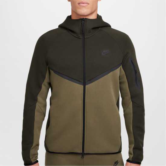 Nike Tech Fleece Hoodie Mens Олива/Черно Мъжки суитчъри и блузи с качулки