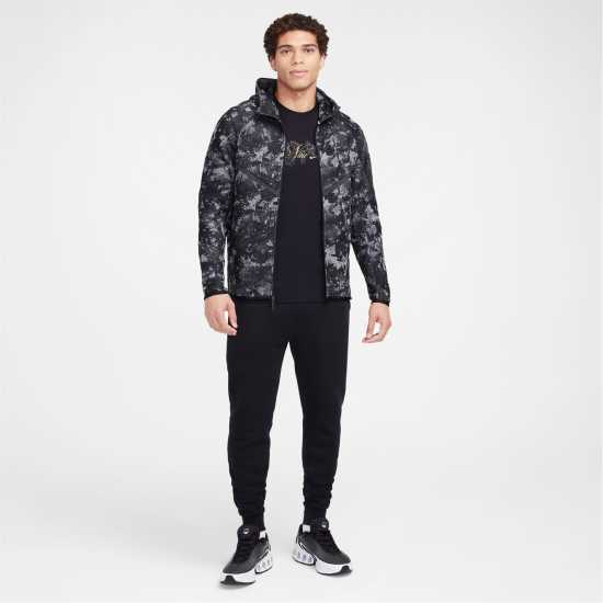 Nike Tech Fleece Hoodie Mens Сиво/Черно Камуфлаж 