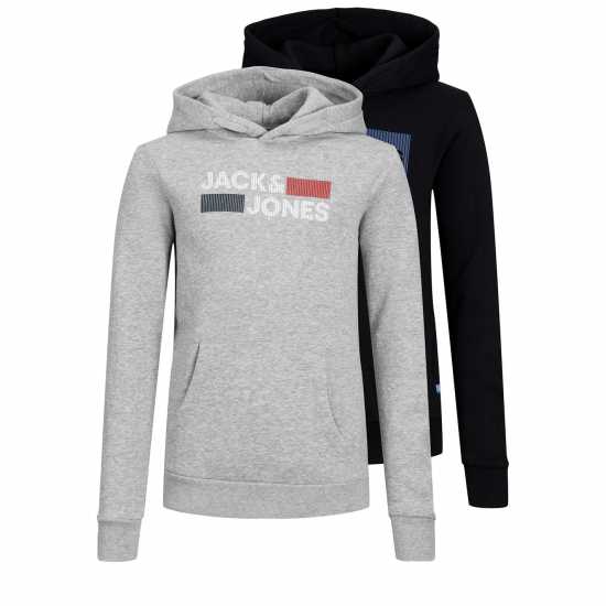 Jack And Jones 2-Pack Hoodie Junior Boys Черно 