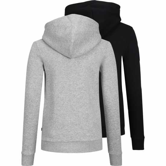 Jack And Jones 2-Pack Hoodie Junior Boys Черно 