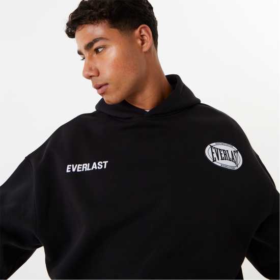 Everlast Warp Graphic Overhead Hoodie Черно Мъжки суитчъри и блузи с качулки