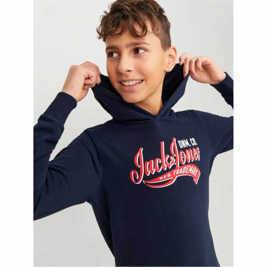 Jack And Jones Logo Swtr Hd 2 Jn99  Детски суитчъри и блузи с качулки