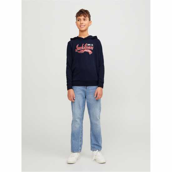 Jack And Jones Logo Swtr Hd 2 Jn99  Детски суитчъри и блузи с качулки