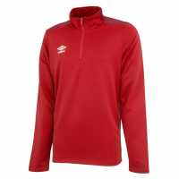 Umbro Мъжка Риза Zip Sweatshirt Mens Червено/Червени Мъжки суитчъри и блузи с качулки