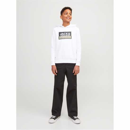 Jack And Jones Logan Hoodie Junior Boys Бяло Детски суитчъри и блузи с качулки