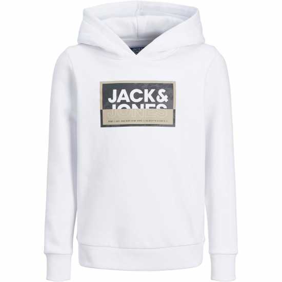 Jack And Jones Logan Hoodie Junior Boys Бяло Детски суитчъри и блузи с качулки