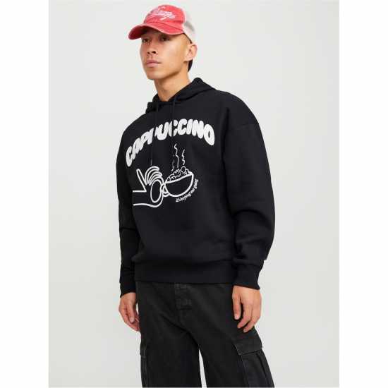 Jack And Jones Graphic Cappuccino Print Hoodie Mens  Мъжки суитчъри и блузи с качулки