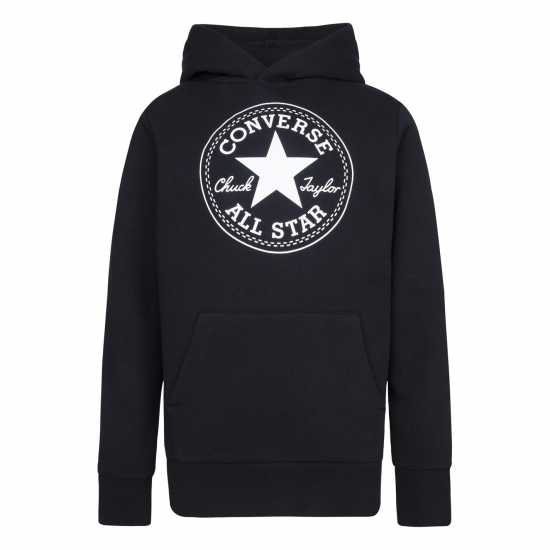 Converse Core Pull Over Hoodie Junior Черно Детски суитчъри и блузи с качулки