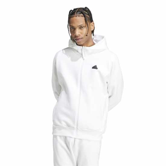 Adidas Z.n.e. Full Zip Hoodie Mens Бяло Мъжки суитчъри и блузи с качулки