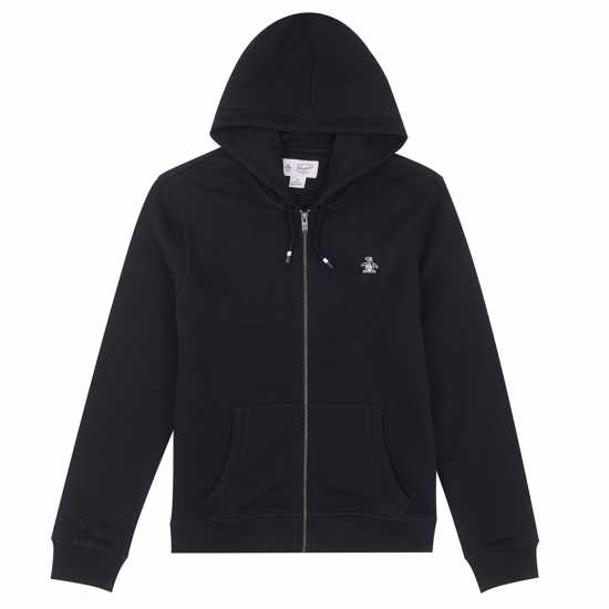 Original Penguin Sticker Pete Full Zip Hoodie Истинско черно 