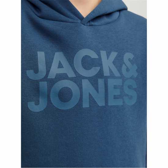 Jack And Jones Corp Logo Hoodie Junior Boys Енсайн Син Детски суитчъри и блузи с качулки