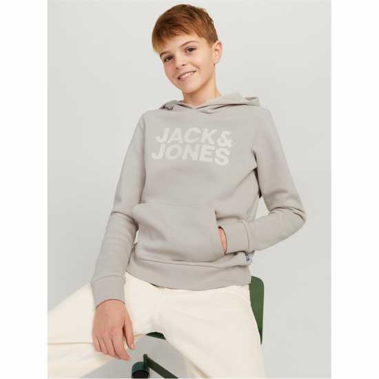 Jack And Jones Corp Logo Hoodie Junior Boys Лунна лъчина Детски суитчъри и блузи с качулки