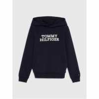 Tommy Hilfiger Logo Hoodie Пустинно небе DW5 