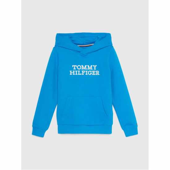 Tommy Hilfiger Logo Hoodie Аква ЦЗУ 