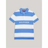 Tommy Hilfiger Блуза С Яка Striped Polo Shirt Juniors  Детски тениски тип поло