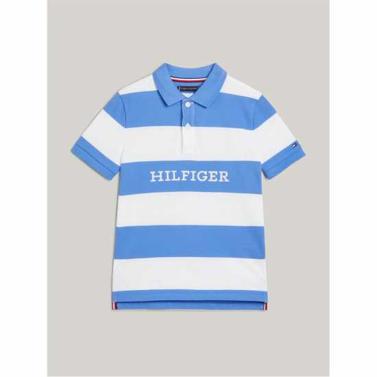 Tommy Hilfiger Блуза С Яка Striped Polo Shirt Juniors  Детски тениски тип поло