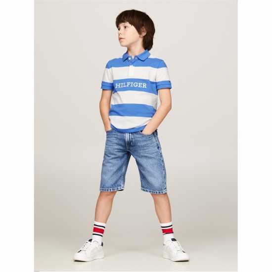 Tommy Hilfiger Блуза С Яка Striped Polo Shirt Juniors  Детски тениски тип поло