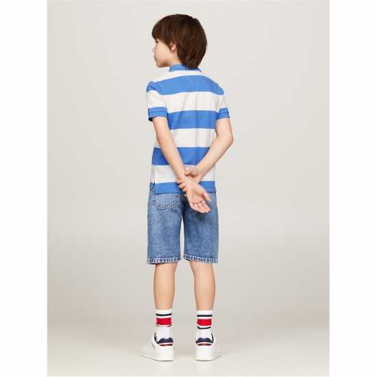 Tommy Hilfiger Блуза С Яка Striped Polo Shirt Juniors  Детски тениски тип поло