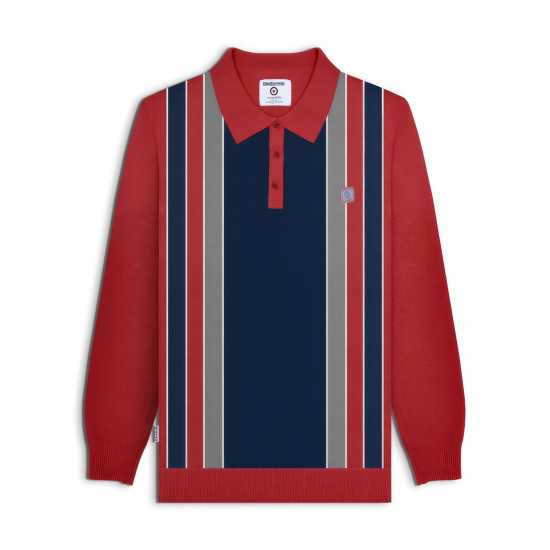 Lambretta Sleeve Stripe Knitted Polo  Мъжко облекло за едри хора