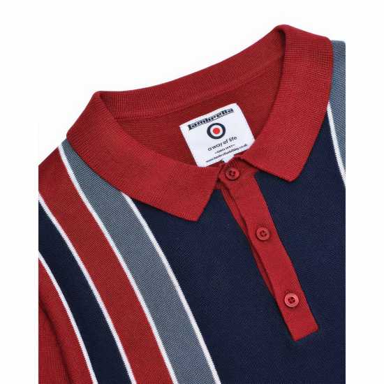 Lambretta Sleeve Stripe Knitted Polo  Мъжко облекло за едри хора