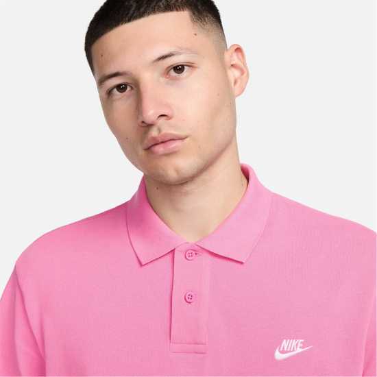 Nike Мъжка Блуза С Яка Match Up Polo Shirt Mens Pink/White Мъжко облекло за едри хора