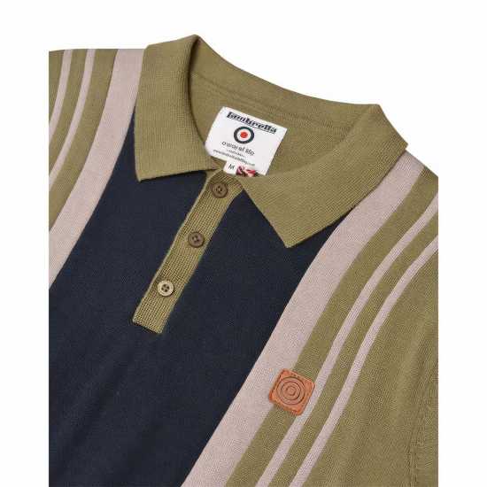 Lambretta Sleeve Strip Pane Polo  Мъжко облекло за едри хора