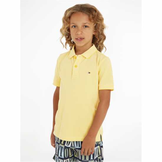 Tommy Hilfiger Melange Pique Polo S/s Звезда Фрукт Жълт Kids