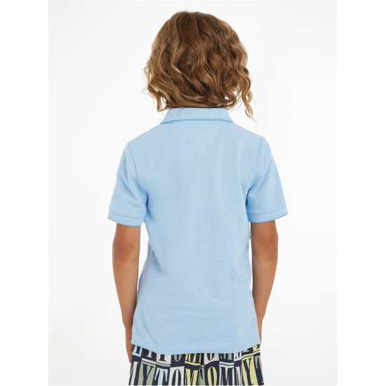 Tommy Hilfiger Melange Pique Polo S/s Небесна паруса Kids