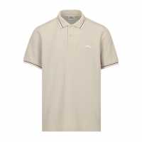 Slazenger Мъжка Блуза С Яка Tipped Polo Shirt Mens Бежово 